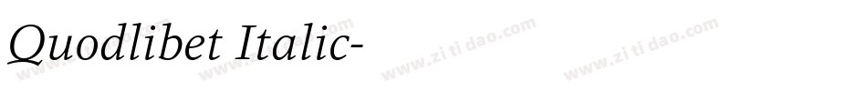 Quodlibet Italic字体转换